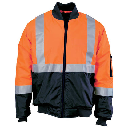 Jacket Bomber 200D Poly PVC CSR Tape Hi Vis Orange/Navy 2XL 3762 DNC_246002_3762-O/N-2XL
