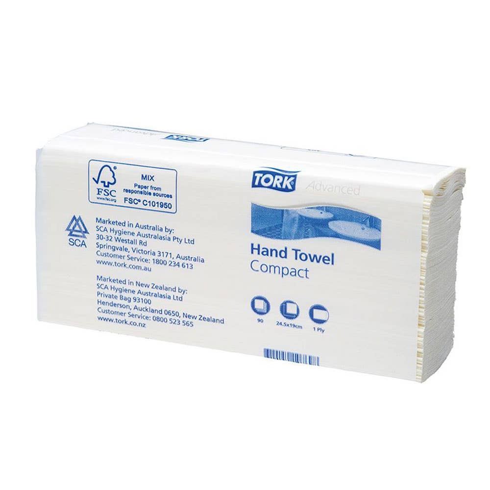Towel Hand Compact 24.5 X 19cm 90 Sheet Pk 24 Tork_40008521_2310769