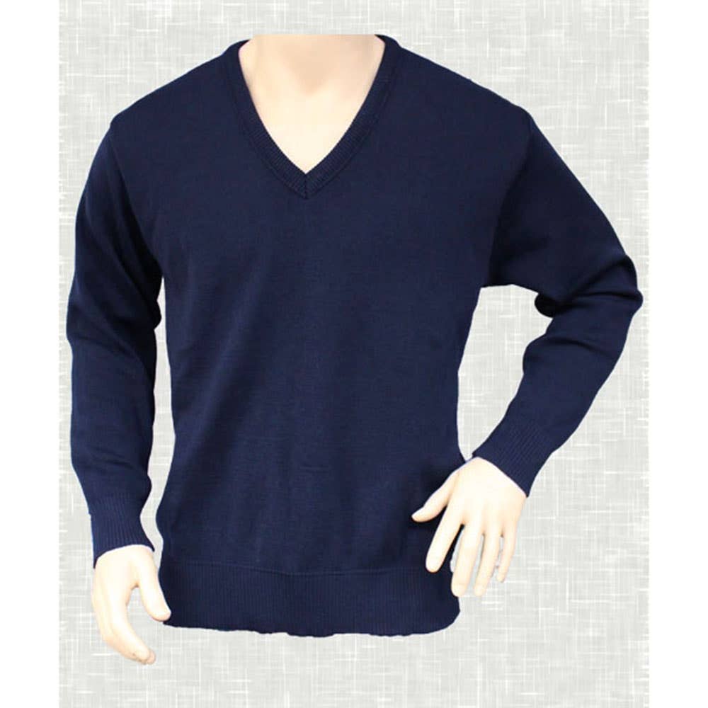 Jumper V Neck 100% Wool Navy 2XL + Bluescope Logo 40008874 BSL V24N22