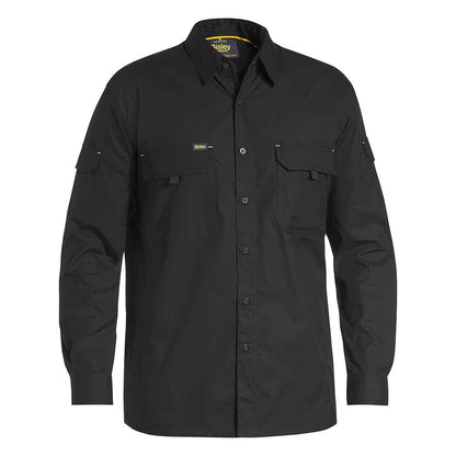 Shirt L/S Cotton Ripstop 150gsm X Airflow Black 2XL Bisley_40008890_BS6414_BBLK2XL