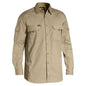 BS6414 X Airflow&trade; Cotton Ripstop Lightweight Shirt Outback Carbon Logo OBCBS6414