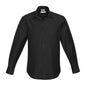 Shirt L/S Poly Cotton Preston Black 2XL Biz 295498 S312ML-BLK-2XL
