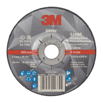 Silver Depressed Centre Grinding Wheel 100 x 7 x 22.23mm 36+_40009076_7100141123
