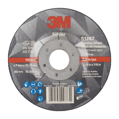Silver Depressed Centre Grinding Wheel 115 x 7 x 22.23mm 36+_40009077_7100141083