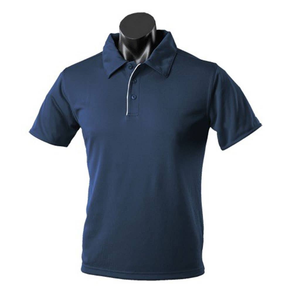 Shirt Polo S/S Driwear Poly 160gsm Yarra Navy/White 2XL 40010142 1302-NAV/WHT-2XL