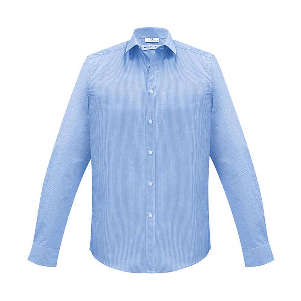 S812ML  Mens Euro L/S Shirt  BLUE MEDIUM     S812ml-blue-m_410276_S812ML-BLU-M