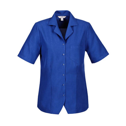 Shirt Overblouse Womens Plain Oasis Electric Blue 10 Biz + BAE Logo 40010723 BAE S265LS-E/BLU-10