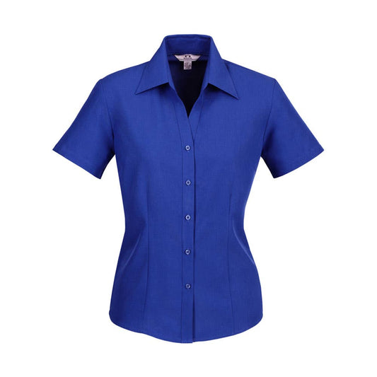 Shirt Womens S/S Poly Oasis Electric Blue 10 + BAE Logo 40010701 BAE LB3601-E/BLU-10