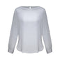 Shirt Blouse Womens L/S Stretch Poly Boatneck Madison Silver Mist 10 Biz_40010677_S828LL-SLVMST-10