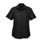 Shirt Womens S/S Poly Oasis Black 10 Biz + BAE Logo 40010690 BAE LB3601-BLK-10