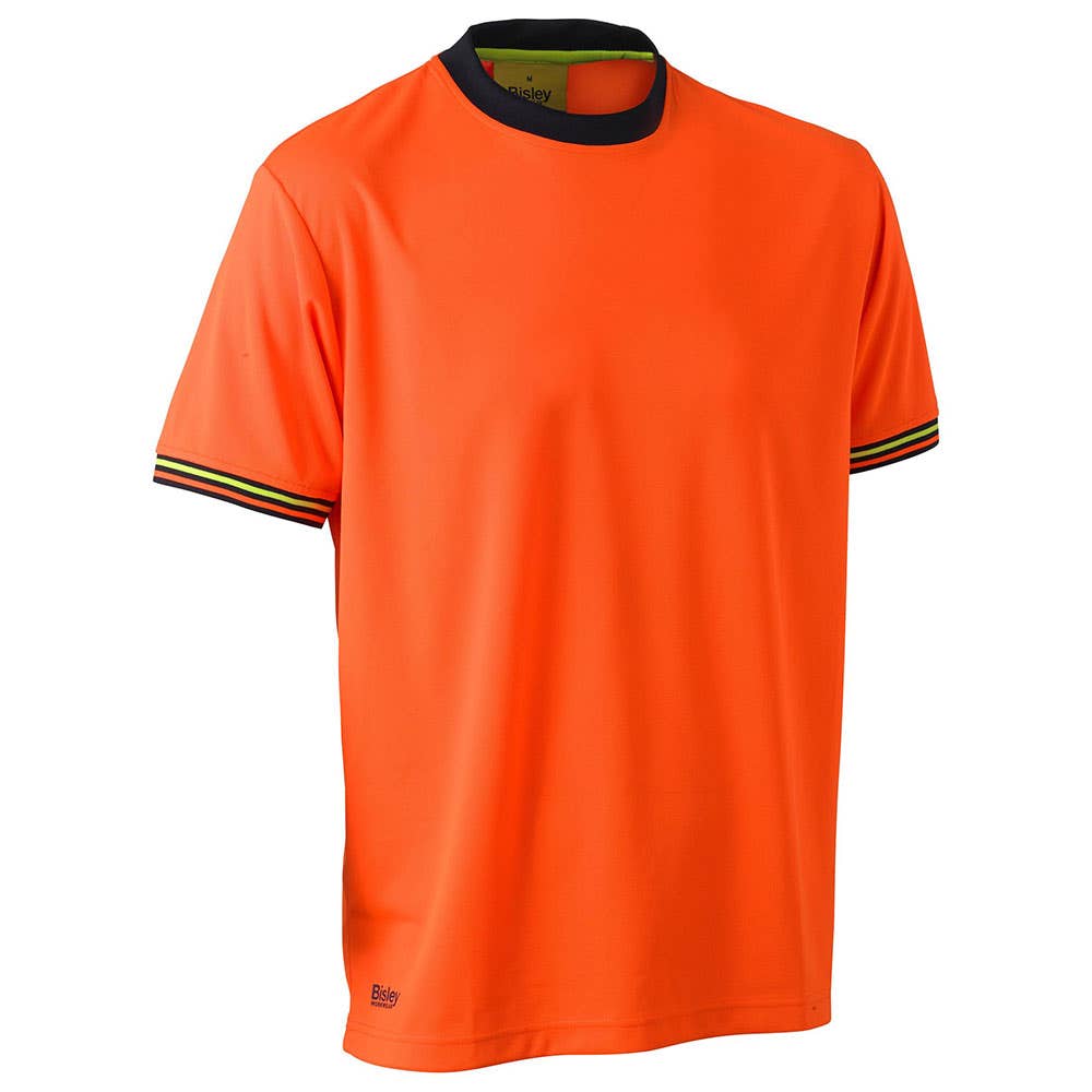 T-Shirt S/S Poly Open Mesh 130gsm Hi-Vis Orange 3XL Bisley 40011286 BK1220 BF613XL