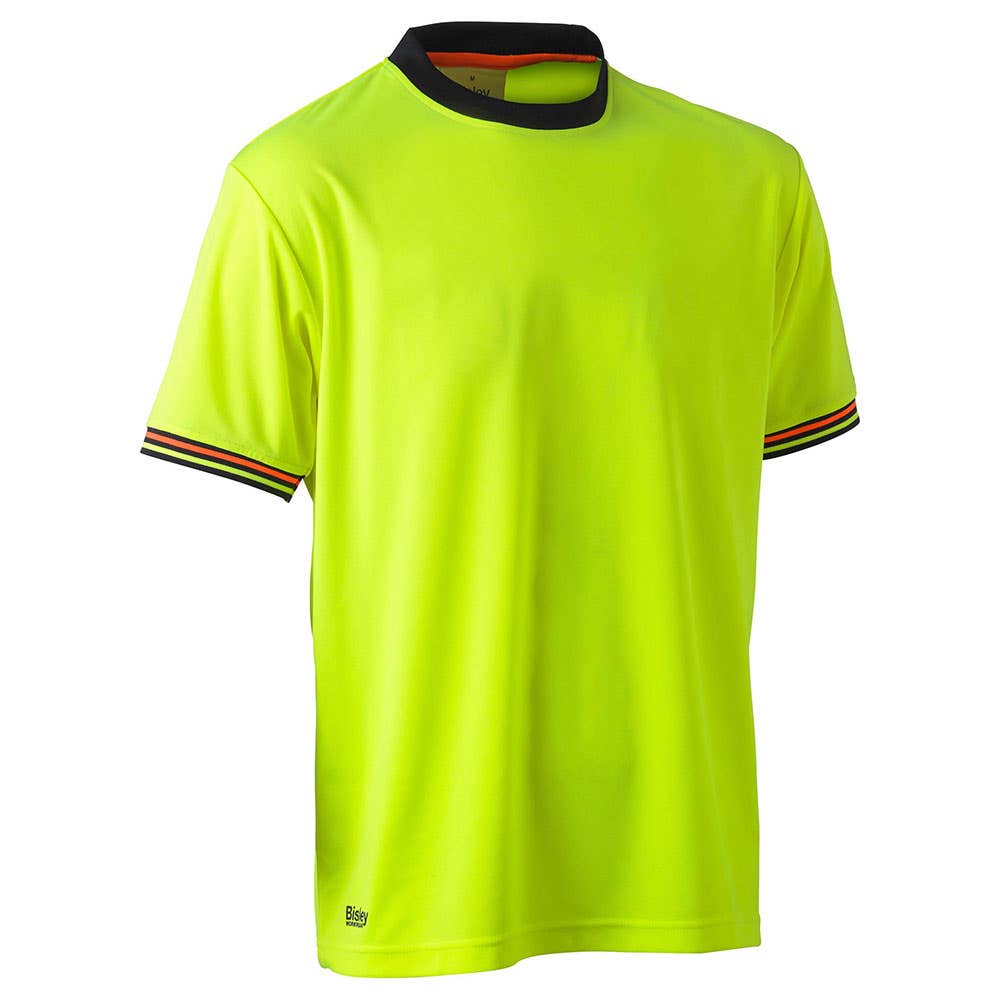 T-Shirt S/S Poly Open Mesh 130gsm Hi-Vis Yellow 2XL Bisley 40011493 BK1220 BF512XL