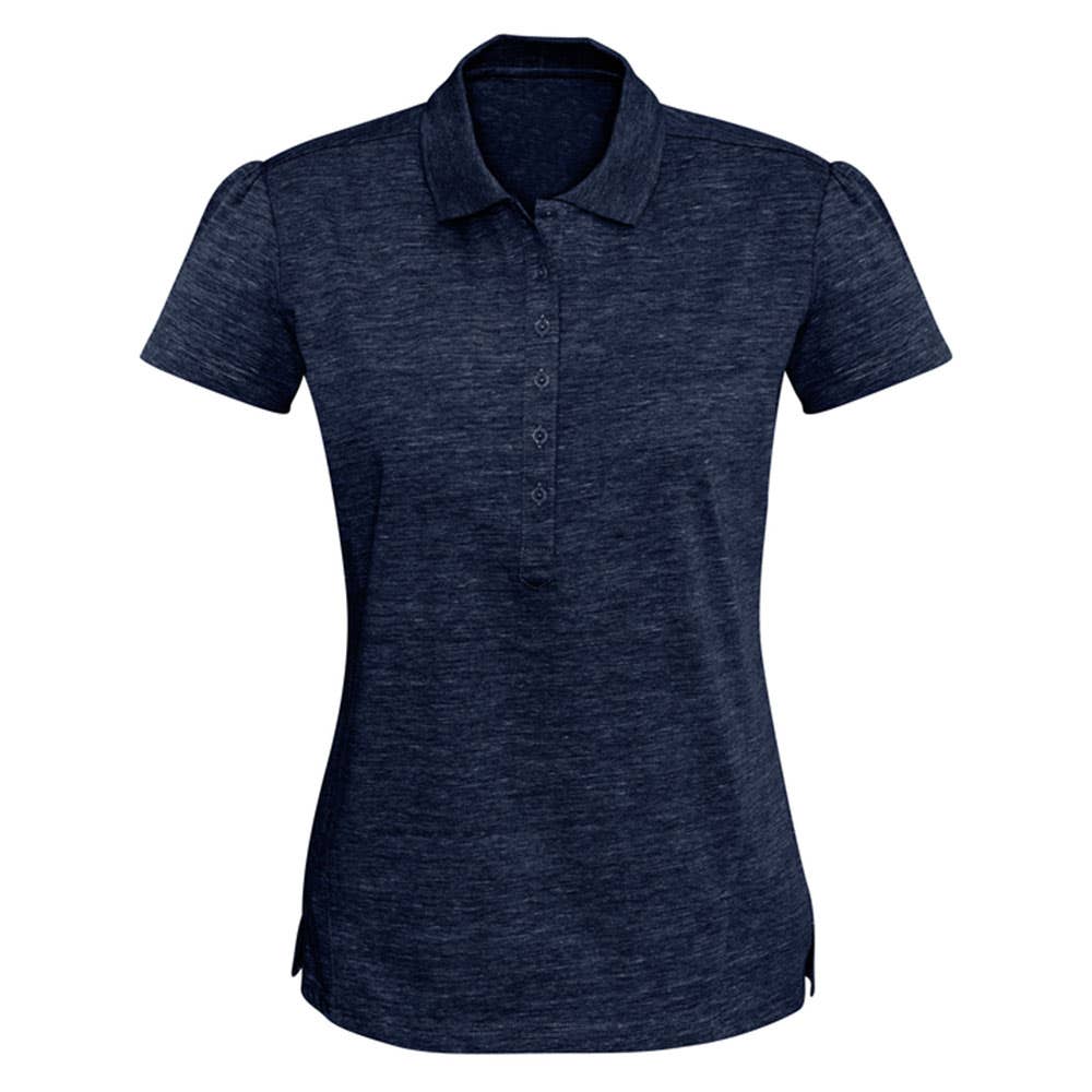 Shirt Polo Womens S/S Cotton Jersey Knit 145gsm Coast 12 Midnight Blue Biz 424875 P608LS-MIDBLU-12