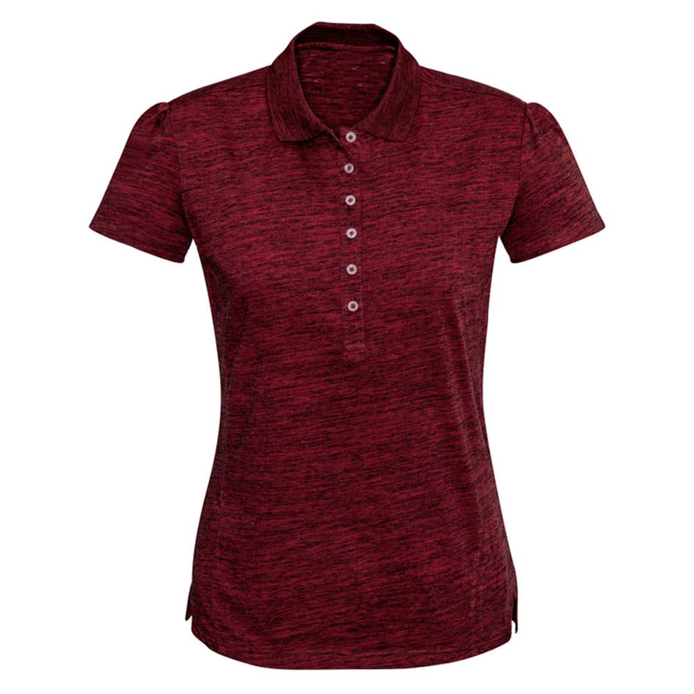 Shirt Polo Womens S/S Cotton Jersey Knit 145gsm Coast 12 Vintage Red Biz 424885 P608LS-RED-12