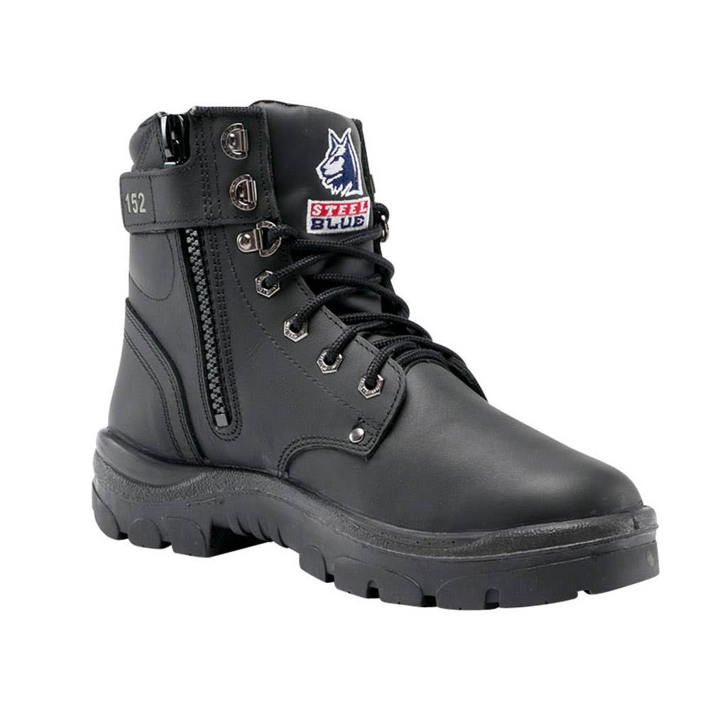 Boots Non Safety Lace Up / Zip TPU Outsole Derby Argyle Black 10 Steel Blue 40011992 310152-100-BLK