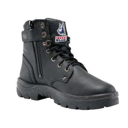 Boots Non Safety Lace Up / Zip TPU Outsole Derby Argyle Black 10 Steel Blue 40011992 310152-100-BLK