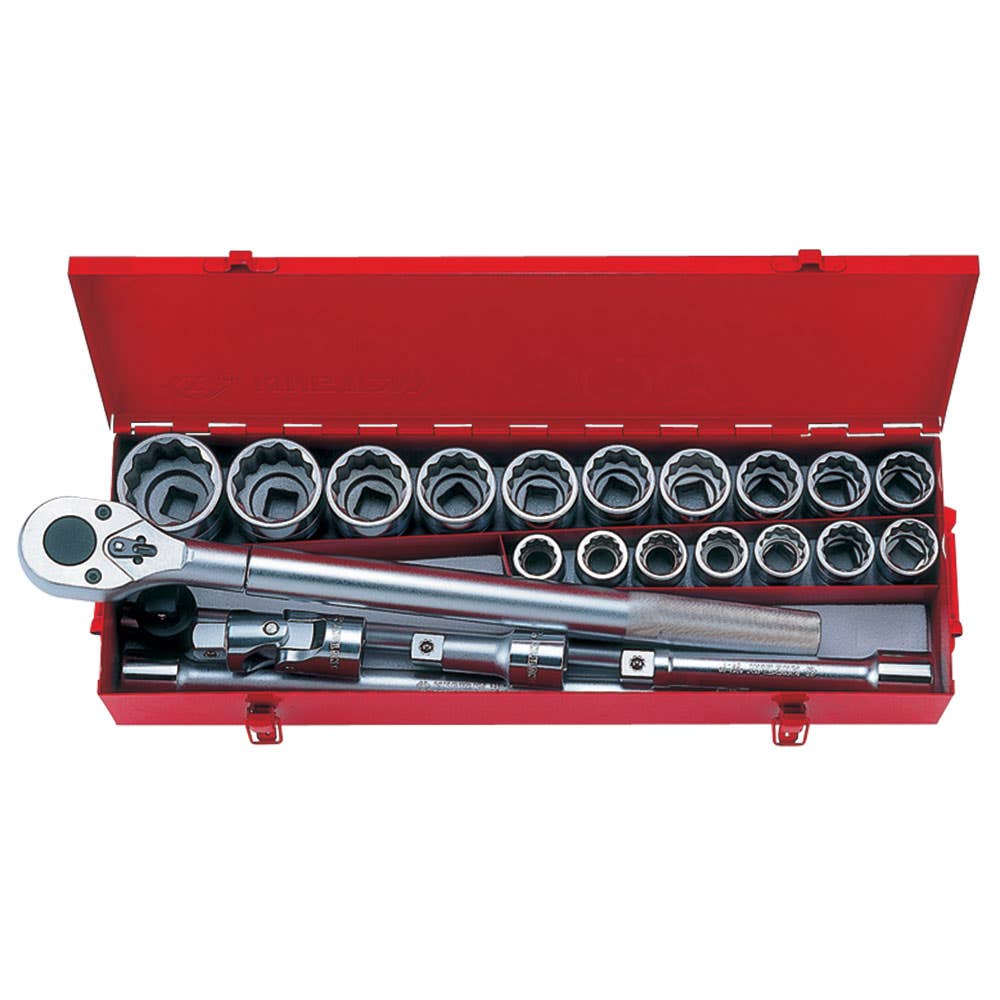 Socket & Ratchet Set 3/4 Dr 12 Point 23 Piece 6023MR King Tony 400132 6023MR