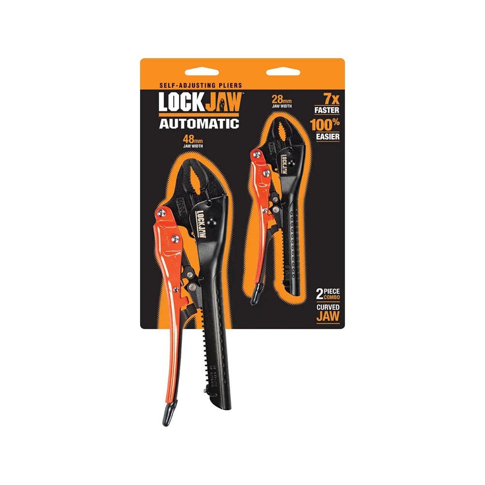 Hand Tool Lockjaw Pliers Self Adjusting Curved Jaw Set 250mm + 175mm_40027586_L2920001