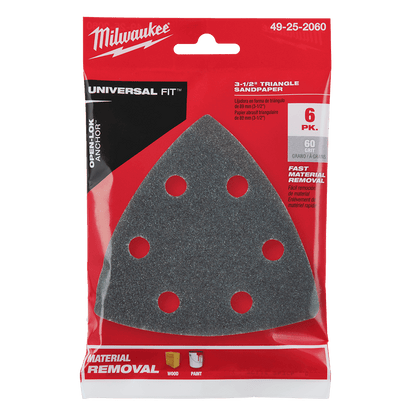 Sand Paper 60 Grit 6Pk Open-Lok Milwaukee  49252060 40037171 49252060