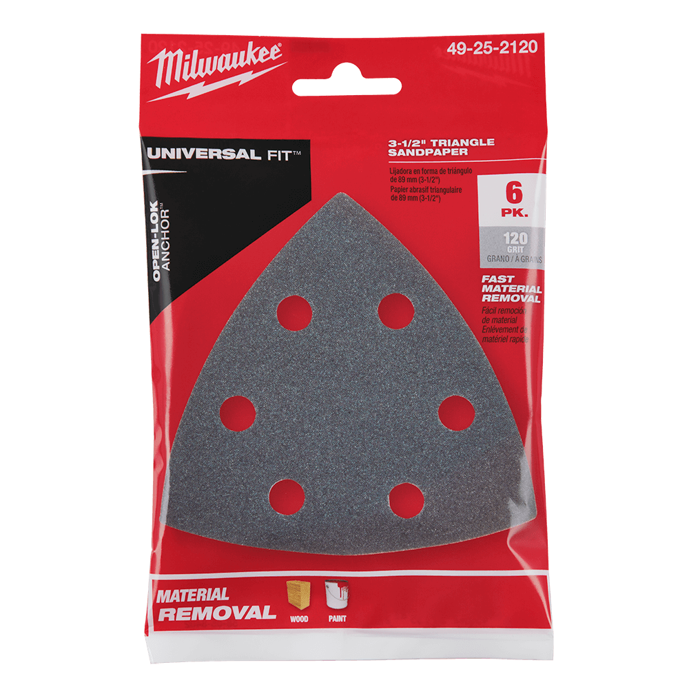 Sand Paper 120 Grit 6Pk Open-Lok Milwaukee  49252120 40037173 49252120