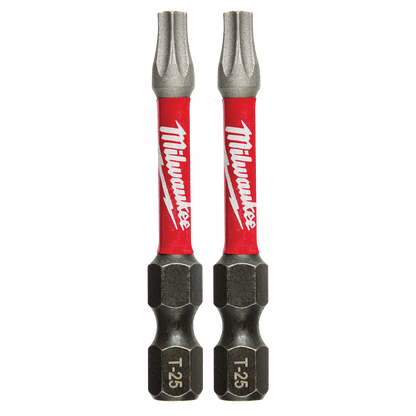 Power Bit SHOCKWAVE Torx T25 50mm (2'') 2Pk Milwaukee  48324985 40037195 48324985