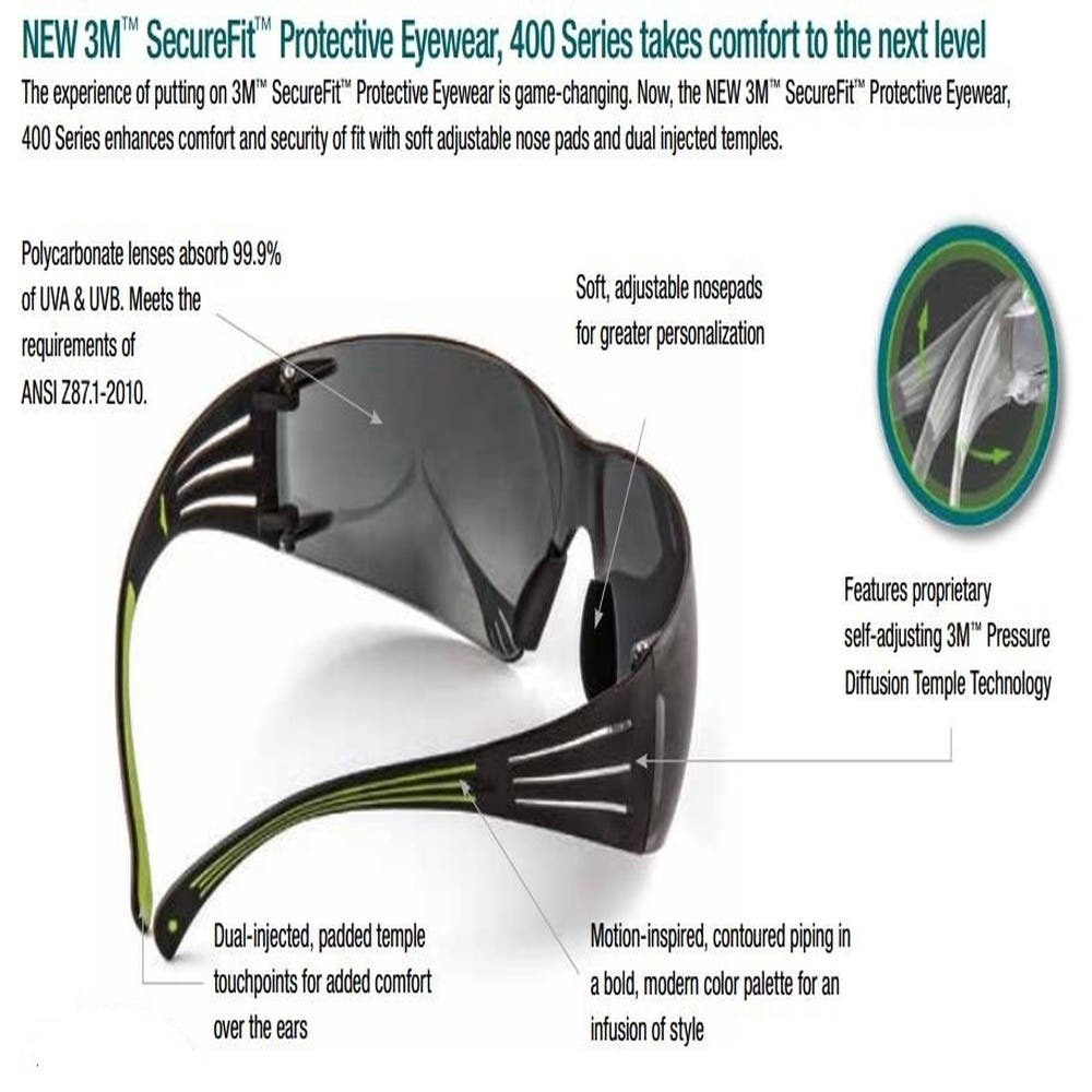 SecureFit 400 Series Safety Glasses Anti-Scratch Mirror Lens_40040473_7010386351