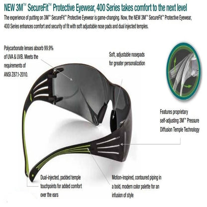 SecureFit 400 Series Safety Glasses Anti-Scratch Mirror Lens_40040473_7010386351