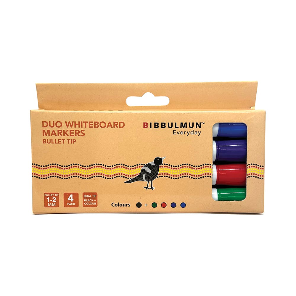 Marker Duo Whiteboard Bullet & Chisel Box 4 Bibbulmun  due whiteboard 40044221 due whiteboard