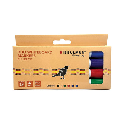 Marker Duo Whiteboard Bullet & Chisel Box 4 Bibbulmun  due whiteboard 40044221 due whiteboard