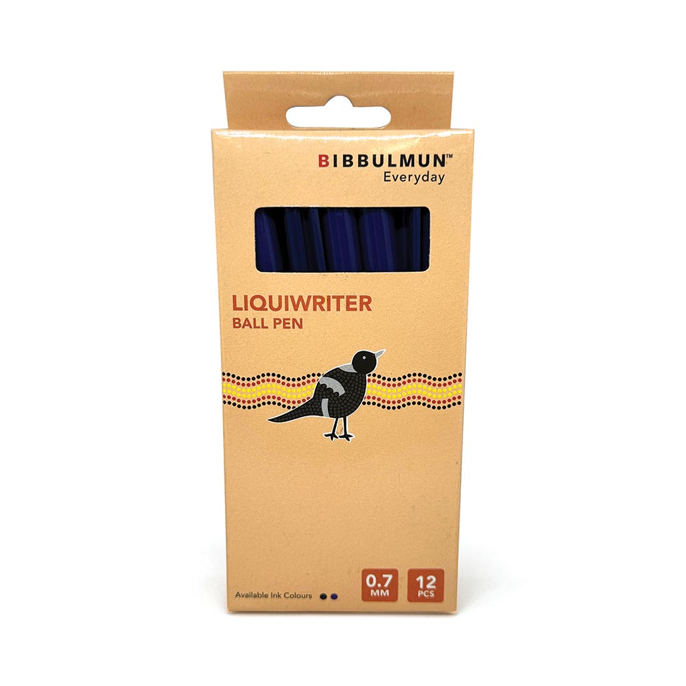 Ball Pen Liquiwriter 0.7mm Blue (bx12) Bibbulmun  Liquiwriter blue 40044230 Liquiwriter blue