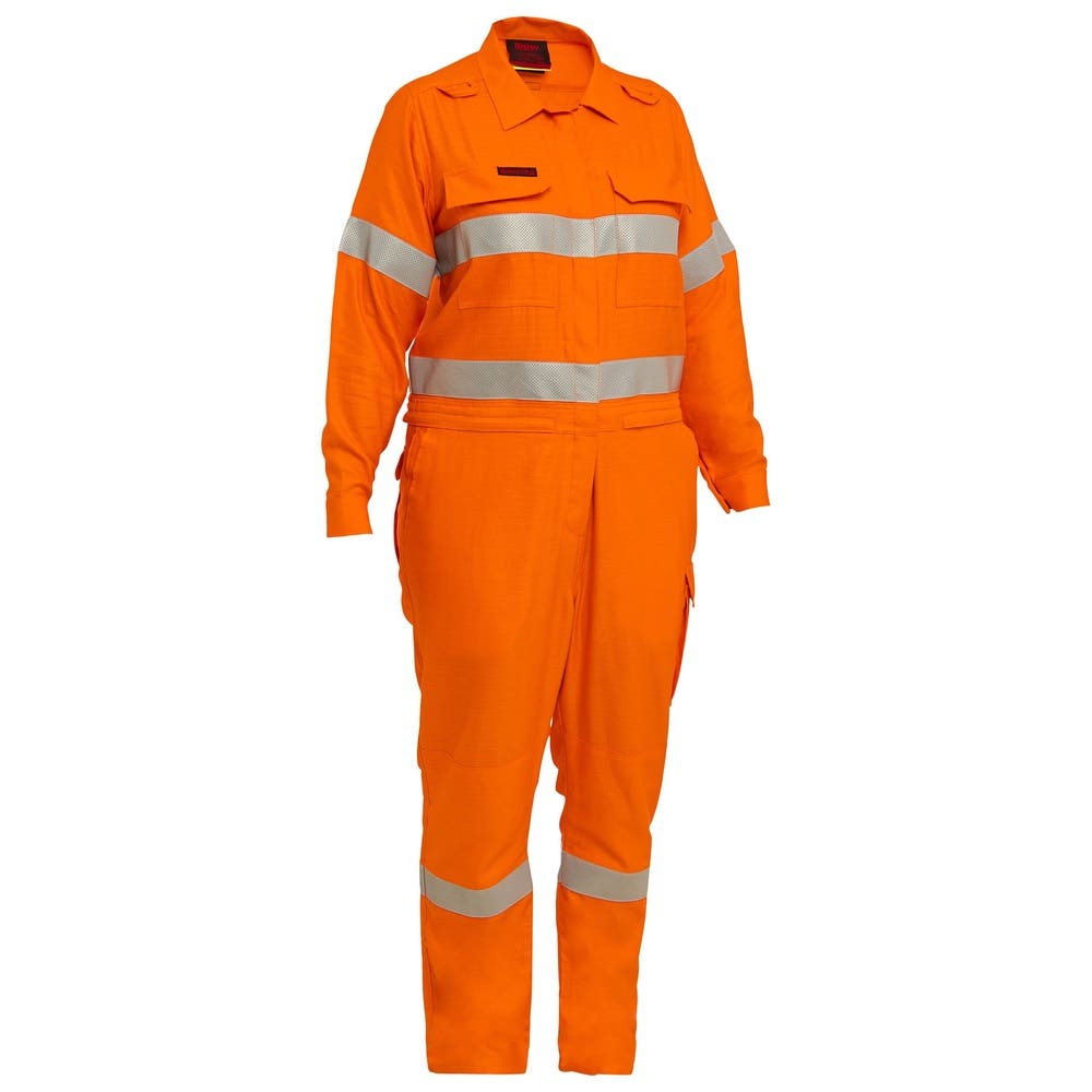 Coverall Womens 160/185gsm 50mm Tape Drop Seat FR PPE1 Orange 8 40051399 BCL8479T BVEO8