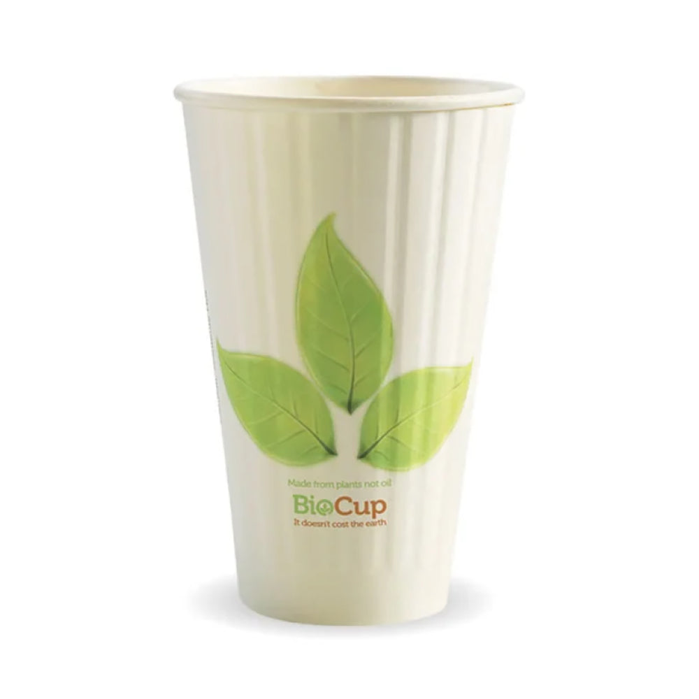 Cup Double Wall Leaf 16oz Ctn 600 Biopak_40051423_BC-16DW