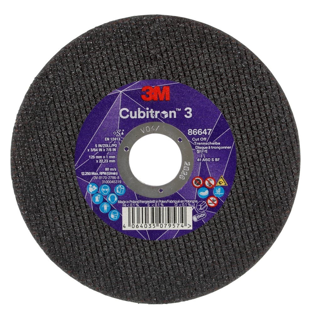Cubitron 3 86647 Cut-Off Wheel 60+  T41 125 x 1 x 22.23mm_40053231_7100304306