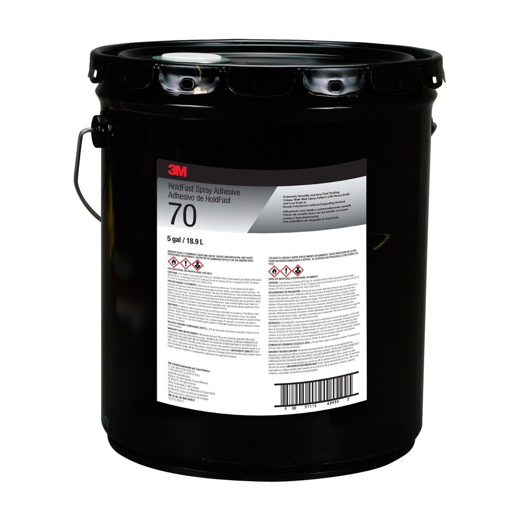 Adhesive Spray HoldFast 70 Cylinder Clear Large Cylinder 3M_40060181_7100138479