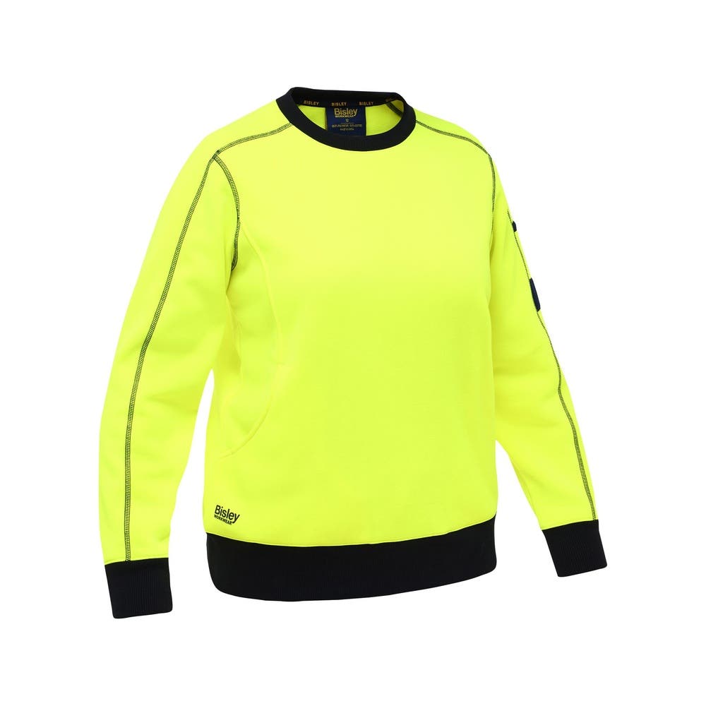 Jumper Women's Work Fleece Crew Neck Bisley 18 YELLOW BKL6722 BF5118 40062053 BKL6722 BF5118