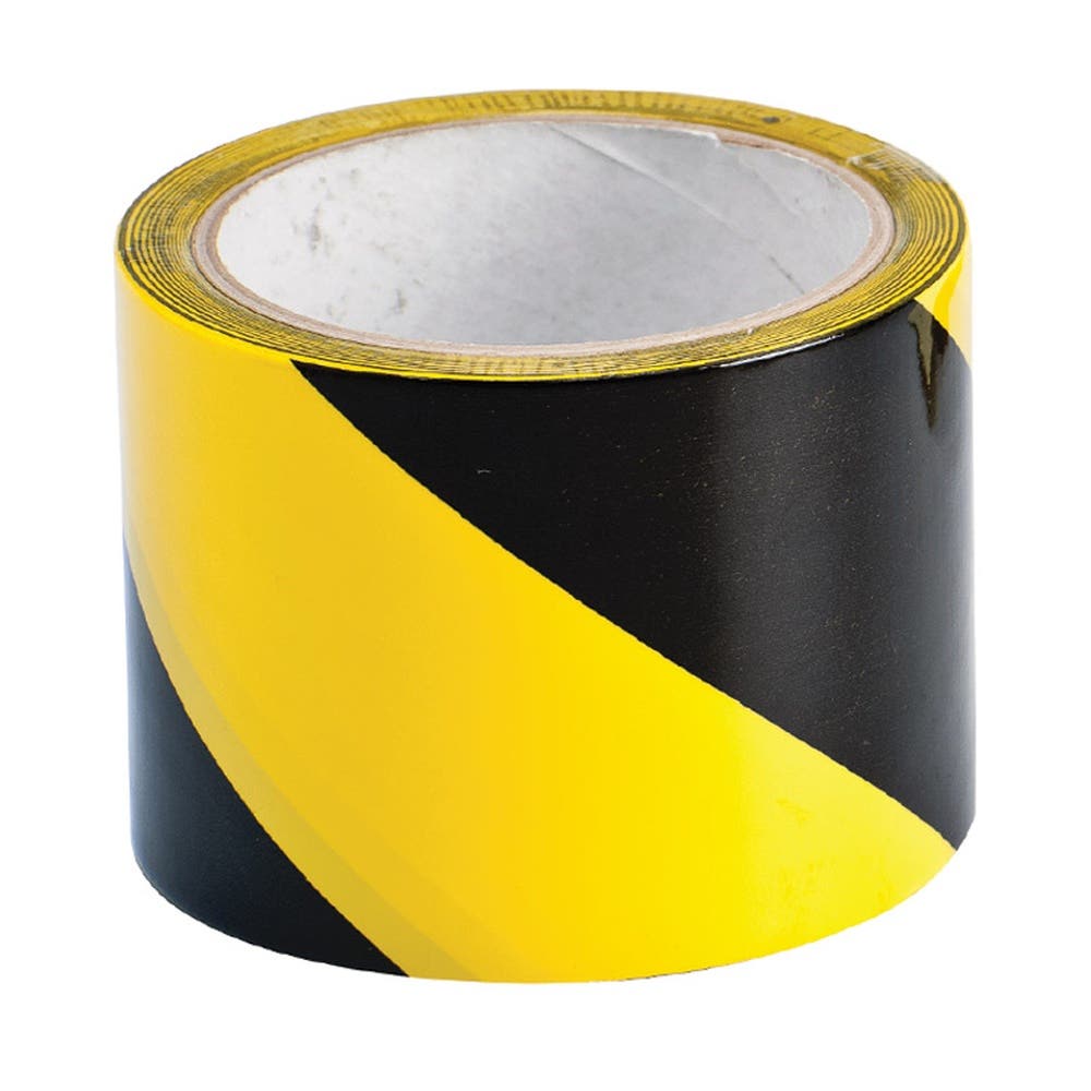 Tape Warning Indoor Diagonal Striped Yellow/Black 75mm X 16.4m 40062636 55303