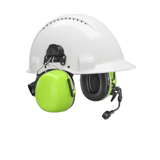 PELTOR CH-5 High Attenuation Hi-Vis Helmet Headset Earmuffs Green_40068859_7100106867