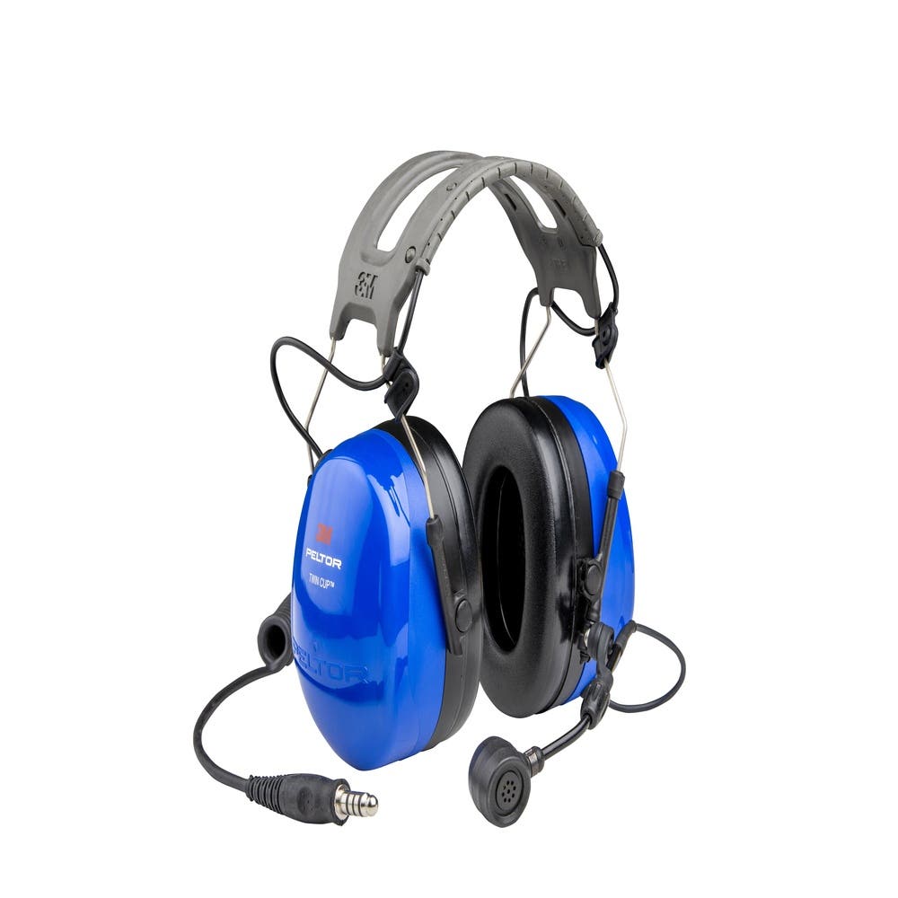 PELTOR Twin Cup Headband Headset Earmuffs Intrinsically Safe Blue_40068877_7100271680