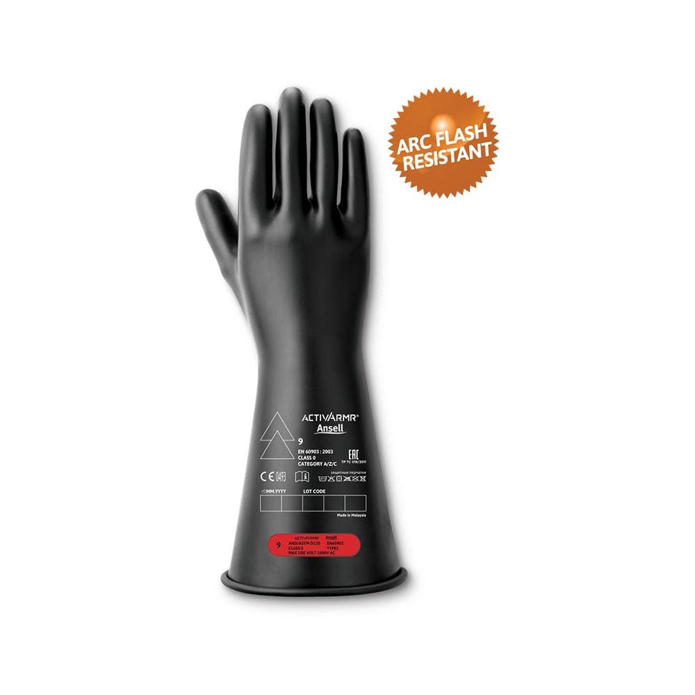 ActivArmr Ultra Lightweight Electrical Gloves 360mm Black 8 - M_40072326_RIG014BS 8
