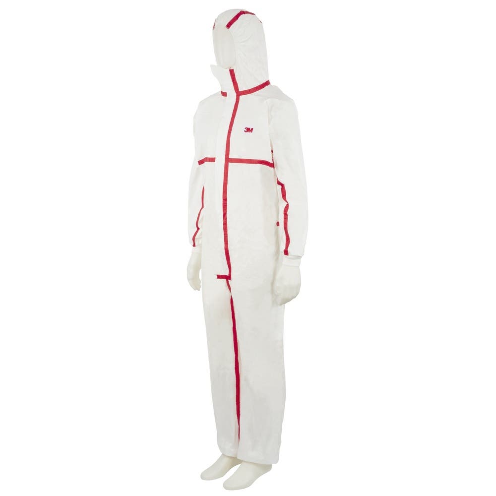 Coveralls Disposable 4565 Chemical Protection 4/5/6 3M XL White/Red 7100256143_40075032_7100256143