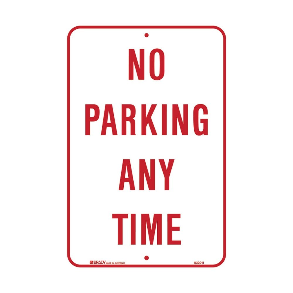 Sign No Parking At Any Time 300 X 450 MTL 832012 401634 832012