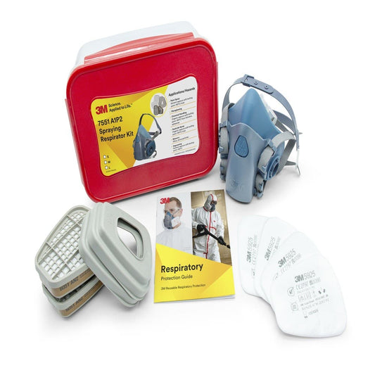 7551 A1P2 Spraying Half Face Respirator Kit Large_403228_7012888953