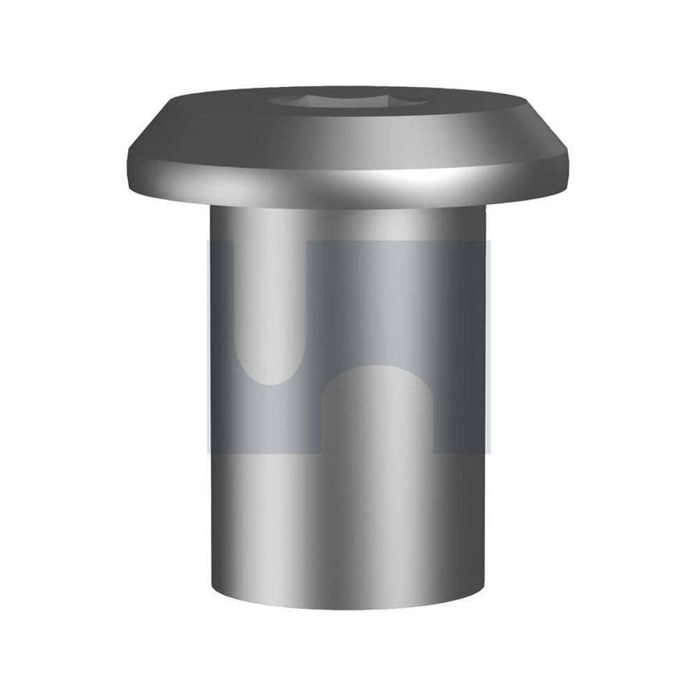 Furniture Connector Nut Nickel Plated Hec/Mild Steel M6 12 - Pk 100_40092670_HFNCMSNCM06
