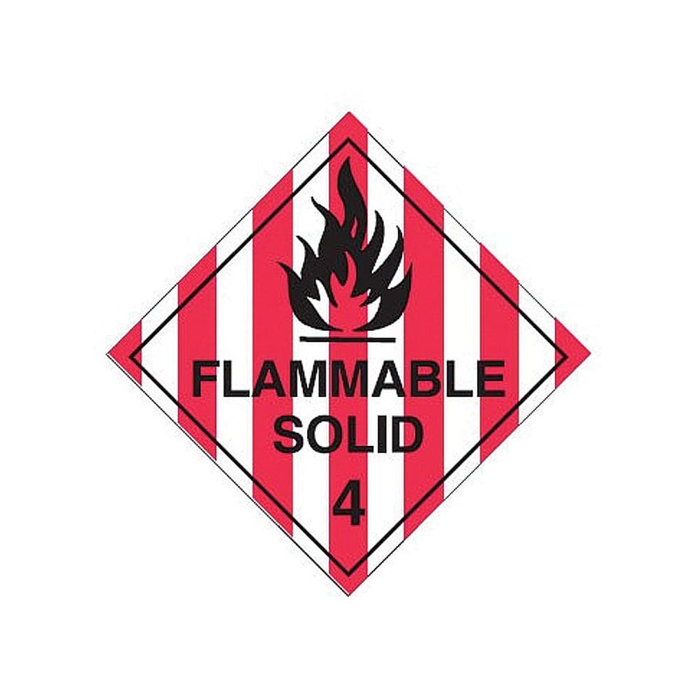 Sign Flammable Solid 4 270 X 270mm Metal 407374 836005