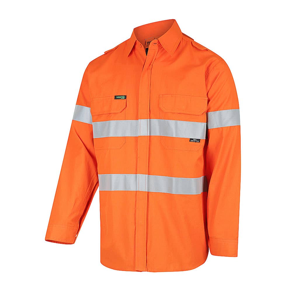 Shirt L/S Flarex 155gsm PPE1 Vent FR Tape Hi-Vis Orange 2XL Workit 407384 2808O2XL