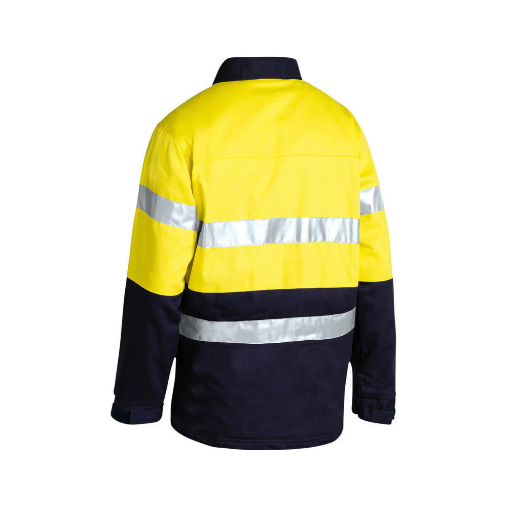 Jacket Cotton Drill 3M Tape Hoop 310gsm Yellow/Navy 3XL Bisley_79013210_BK6710T_TT013XL