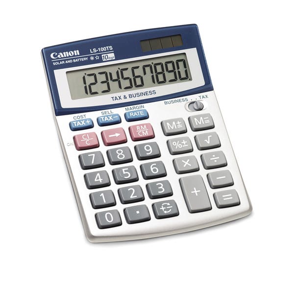 Canon Calculator LS100Ts 10 Digit Desktop 12106000 LS100TS