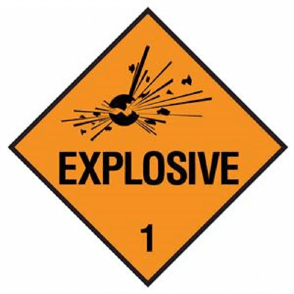 Sign EXPLOSIVE 1.1 270 X 270mm Metal 414913 HLTM101-M