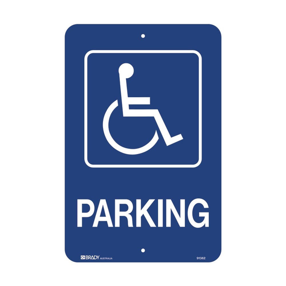 Sign 300x450mm Metal PARKING WITH DISABLED PICTO 415697 832118