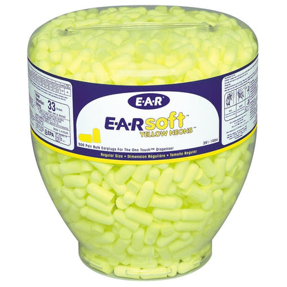E-A-Rsoft&trade; Yellow Neons&trade; One Touch&trade; Uncorded Disposable Earplugs Refill Class 4 Large 500 Pairs_415875_7100001858